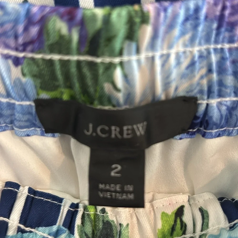 J. Crew‎ Floral Button Down Pajama Set Retail $158 - Blue, Green & Purple